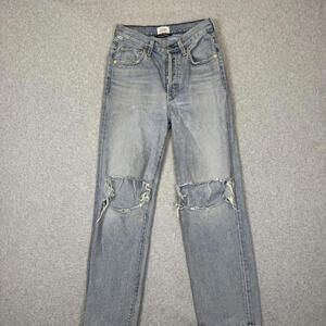 Citizens of Humanity Women's Size 24 Distressed Straight Leg Ankle Jeans
